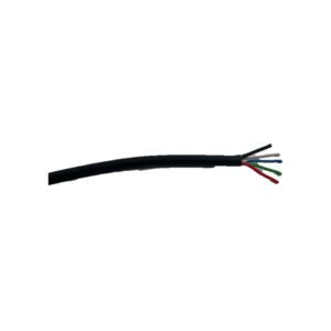 Kabel rond zwart RGBW - KABEL RGBW ROND ZW
