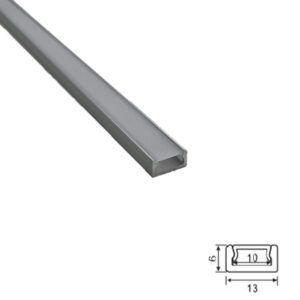 Opbouw LED-strip profiel 2m 13×6mm - aluminium