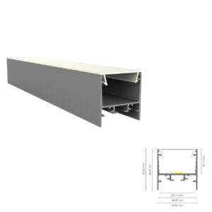 Opbouw LED-strip profiel 3m 30×30,92mm - alu/wit/zwart