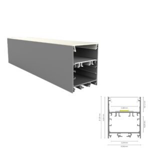 Opbouw LED-strip profiel 3m 40×51,22mm - Alu/wit/zwart